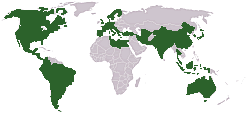 world map visited countries