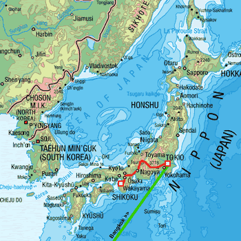 map route Japan