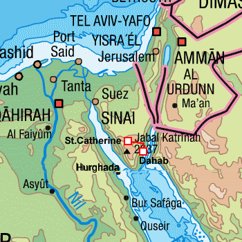 map Sinai Egypt
