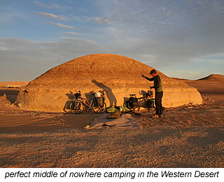 camping in Western Desert Egypt