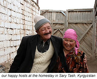 hosts in homestay in Sary Tash Kyrgyzstan